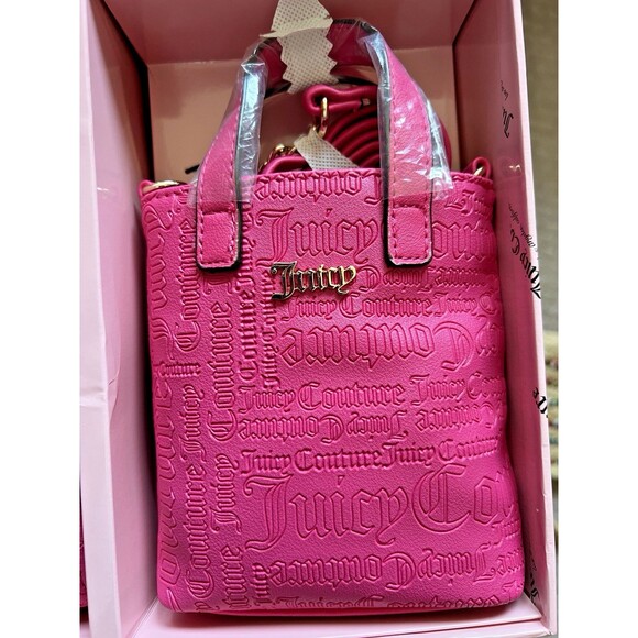 NIB Juicy Couture Pink 2-Piece Handbag Gift Set Mix & Match Tote Crossbody - Picture 6 of 9